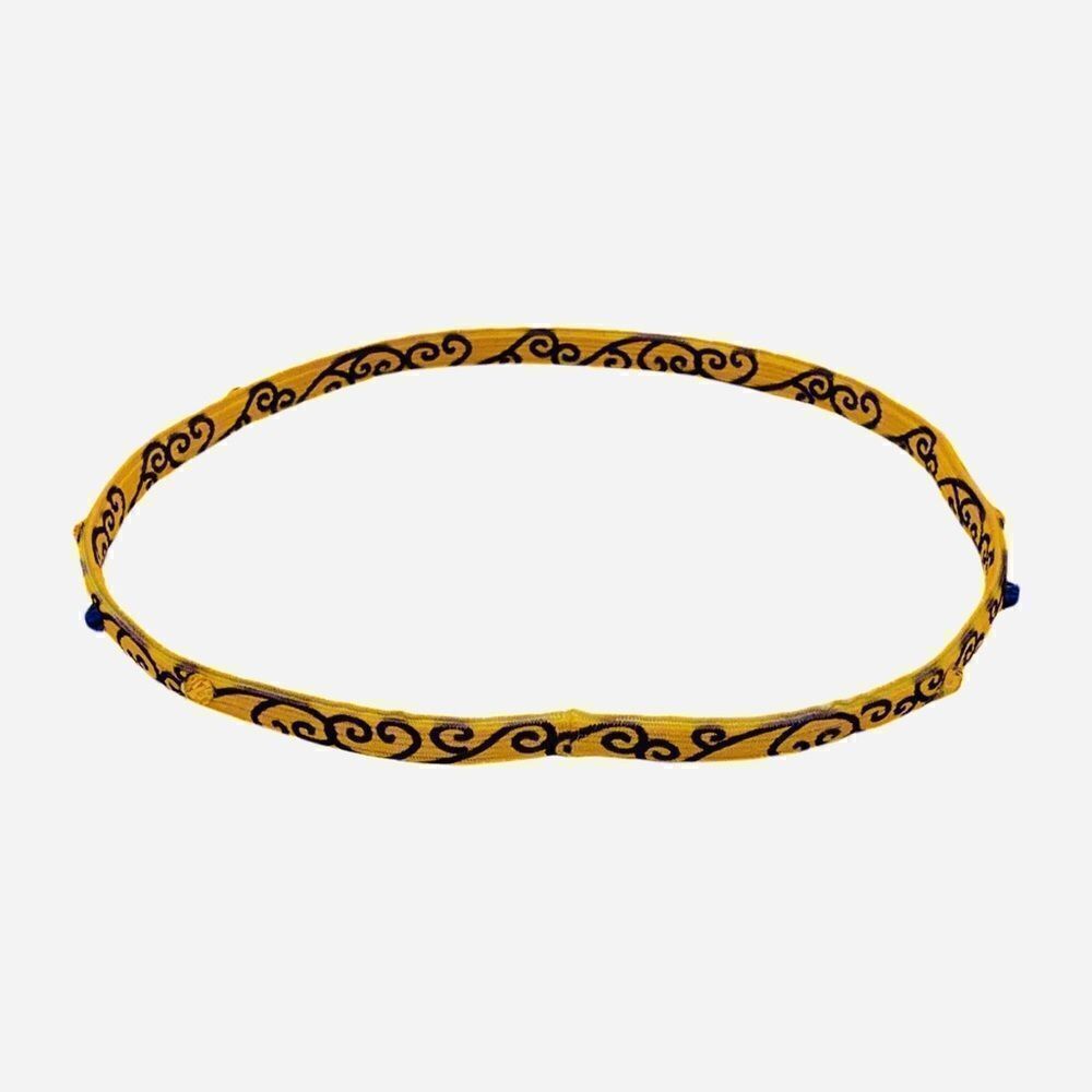 Yellow Purple Jeweled Elastic Headband - Picture 2 of 2
